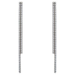 Diamond Drop White Gold Earrings