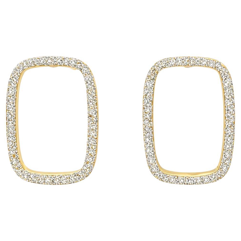 Diamond Dust Rectangle Earrings - image 1