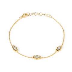 Diamond Dynasty 14K Yellow Gold Round Bracelet
