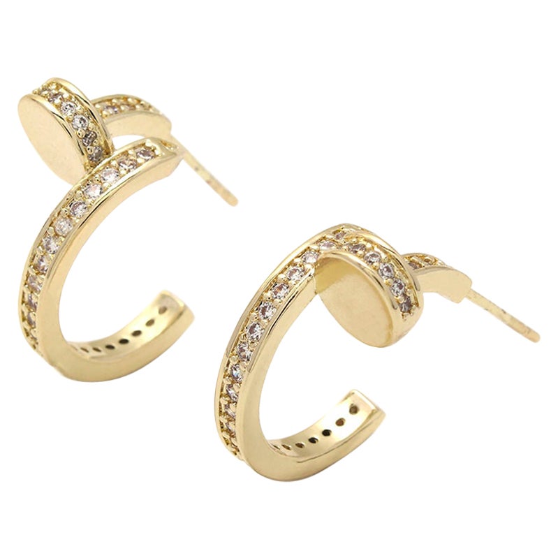 Diamond Earring 925 Sterling Silver Stud Style Earing For Women Anniversary Gift For Sale