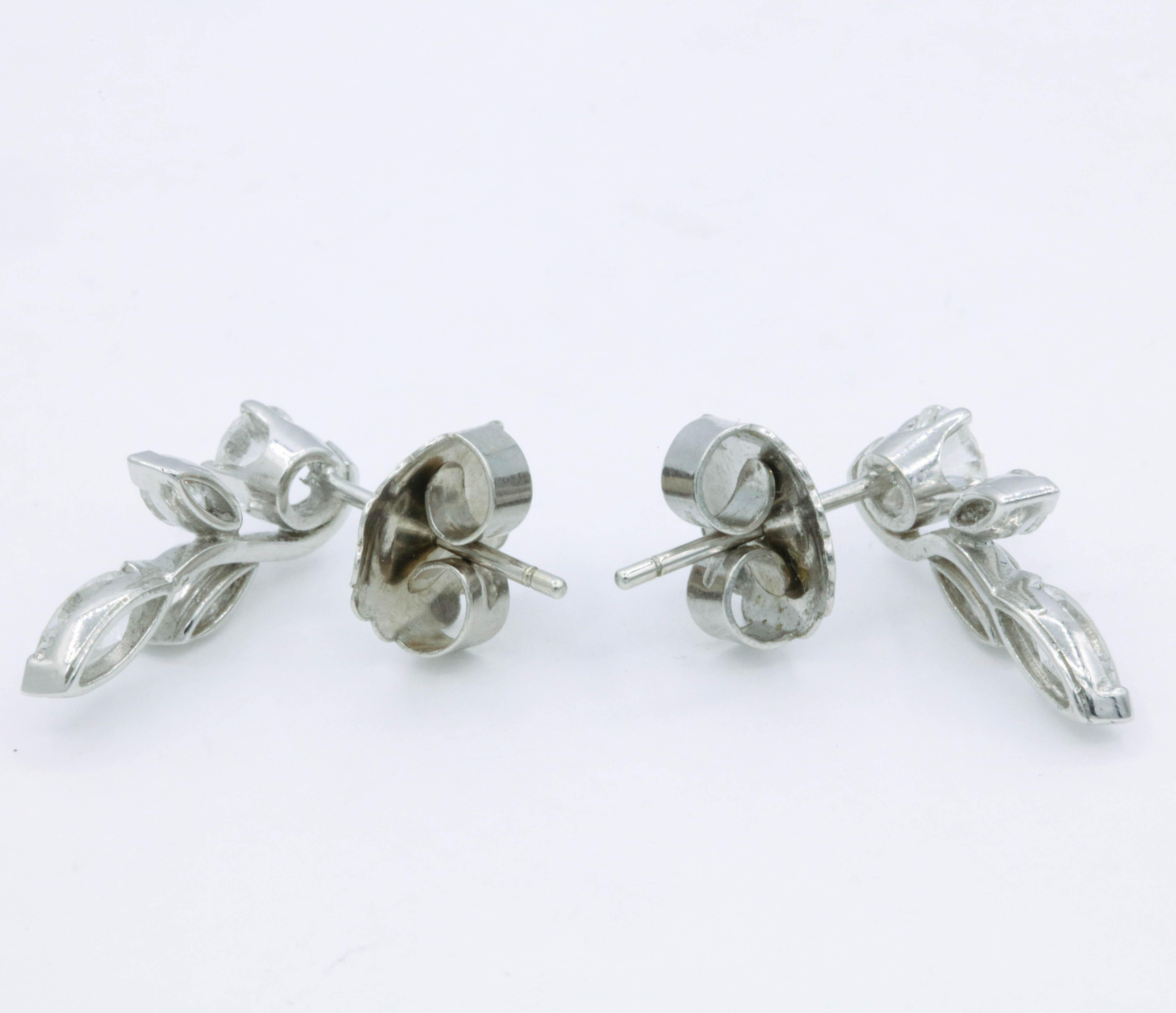 Diamond Earring Climbers, 1.70 Carat In New Condition In New York, NY