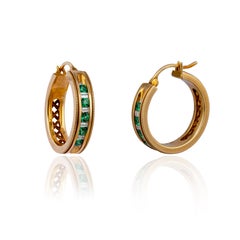 Boucles d'oreilles en or 0,14 carat et semi- 0,32 carat