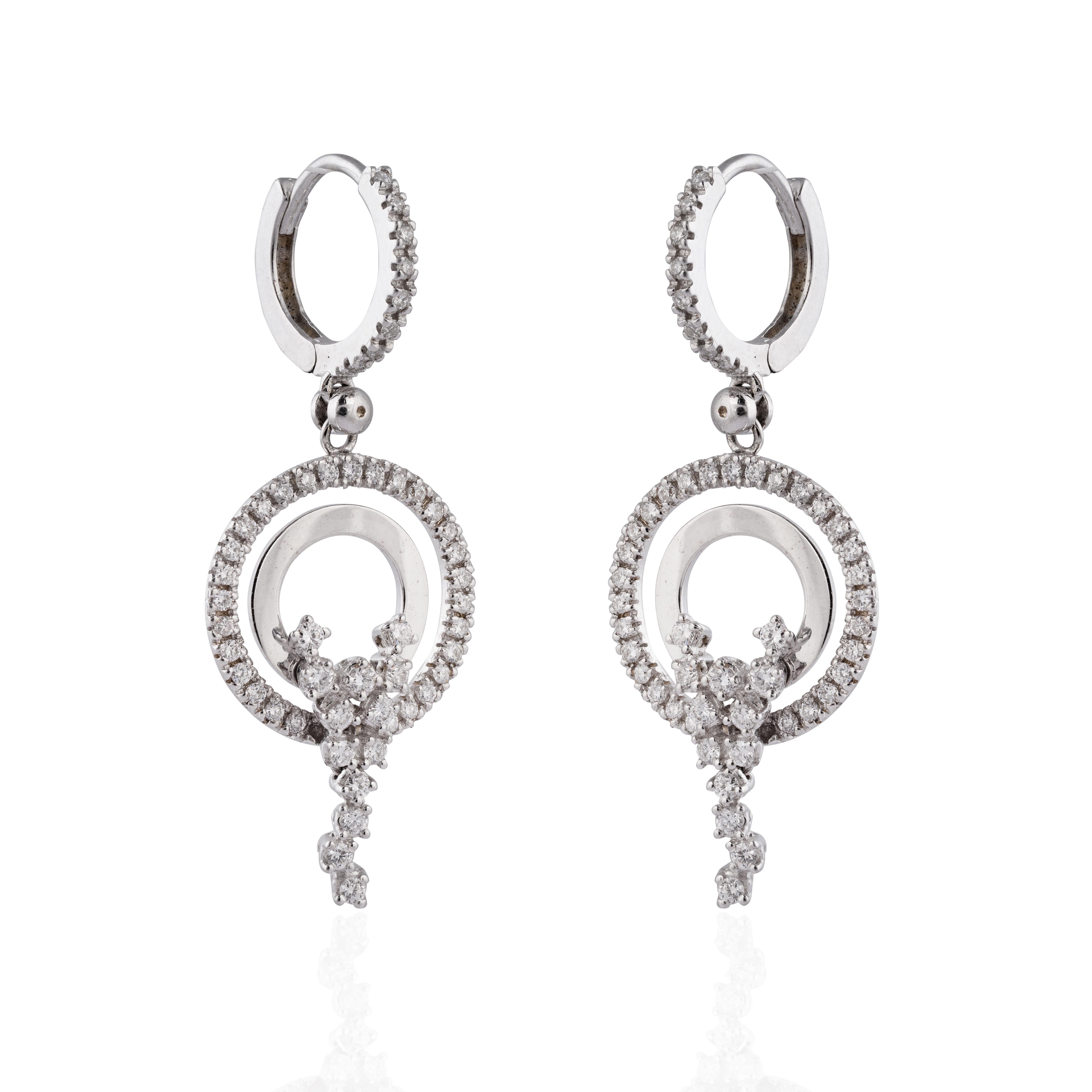 Donna Orecchino con diamante in oro 18k in vendita
