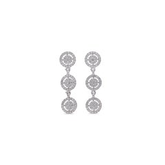 Diamond Earring In 18 Kt White Gold