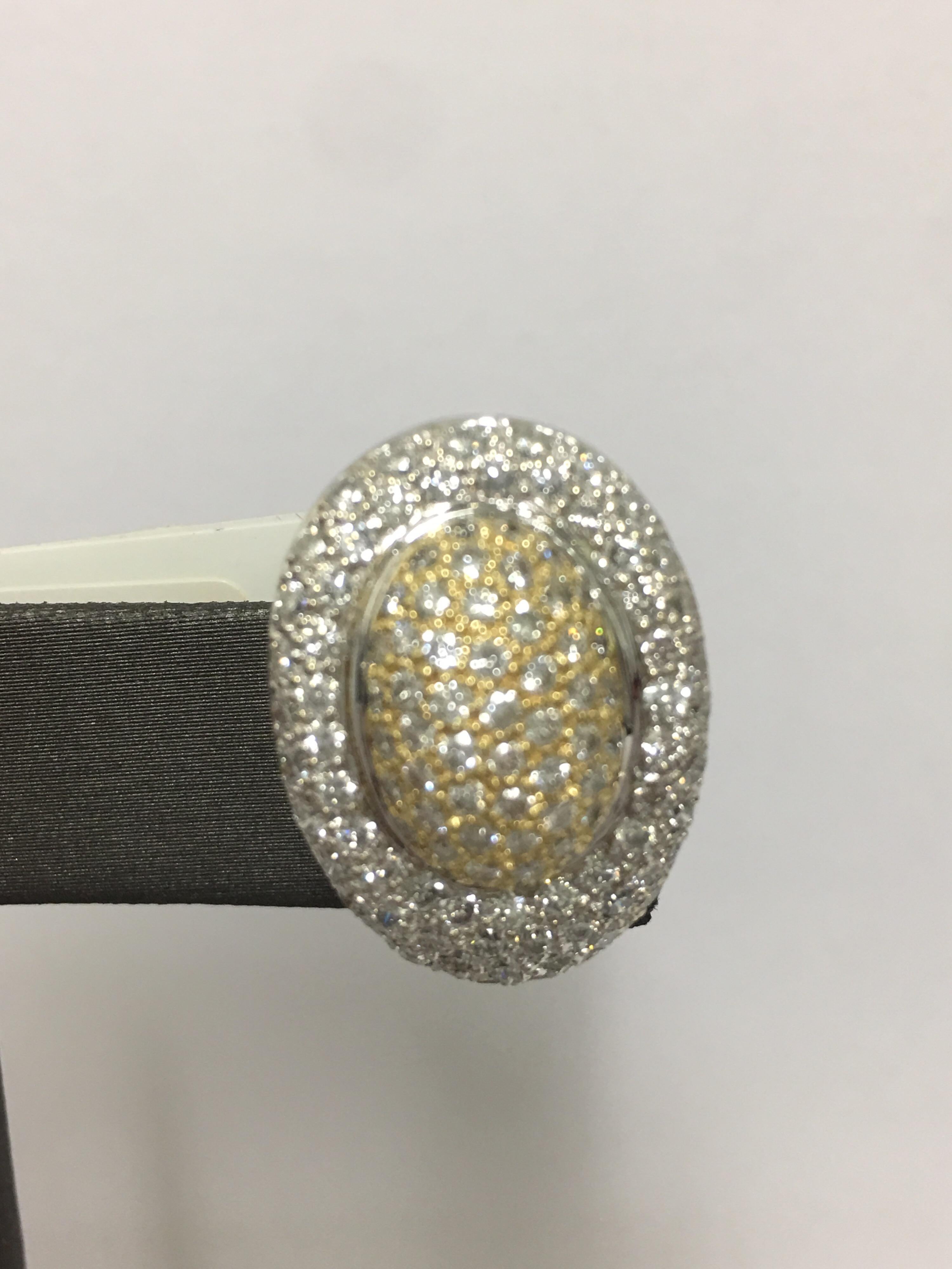 Diamond Earring Set in 18 Karat Two-Tone Gold 8