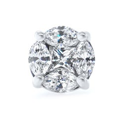 Diamond Earring Studs 1.65 Carat in 14 Karat White Gold