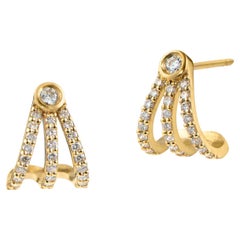 Pendientes de diamantes 0,27cts, Oro 18K