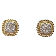 Diamantohrringe, 10 Karat Gelbgold, 0,20 Karat Gesamtgewicht, GH, SI, Silikonverschlüsse, neu