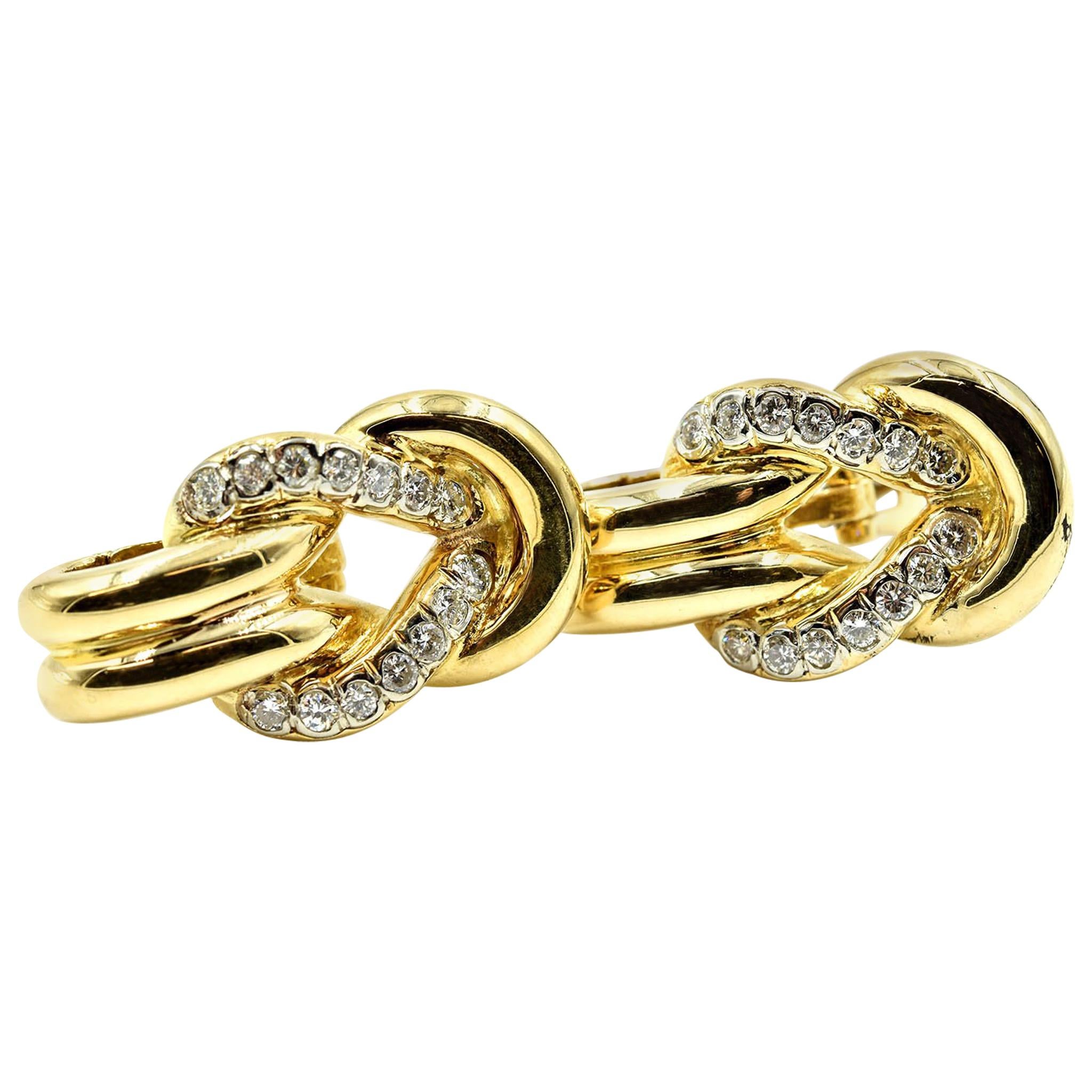 Diamond Earrings 18 Karat Yellow Gold