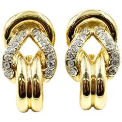 Diamond Earrings 18 Karat Yellow Gold