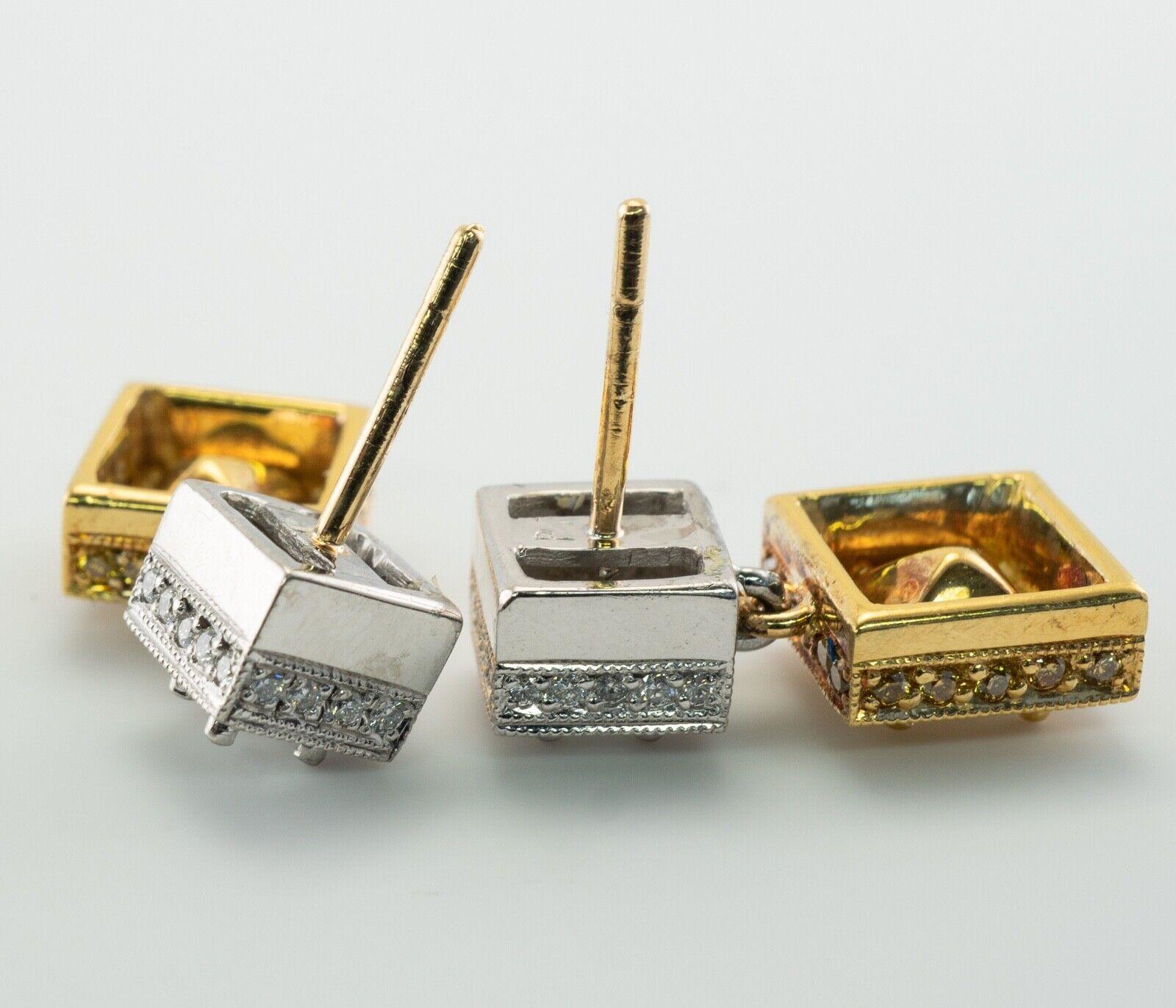 Diamant-Ohrringe 18K Gold Platin-Ohrringe mit 2,84 TDW im Angebot 6