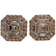 Diamond Earrings 4.60 Carat 18 Karat Gold E/VS