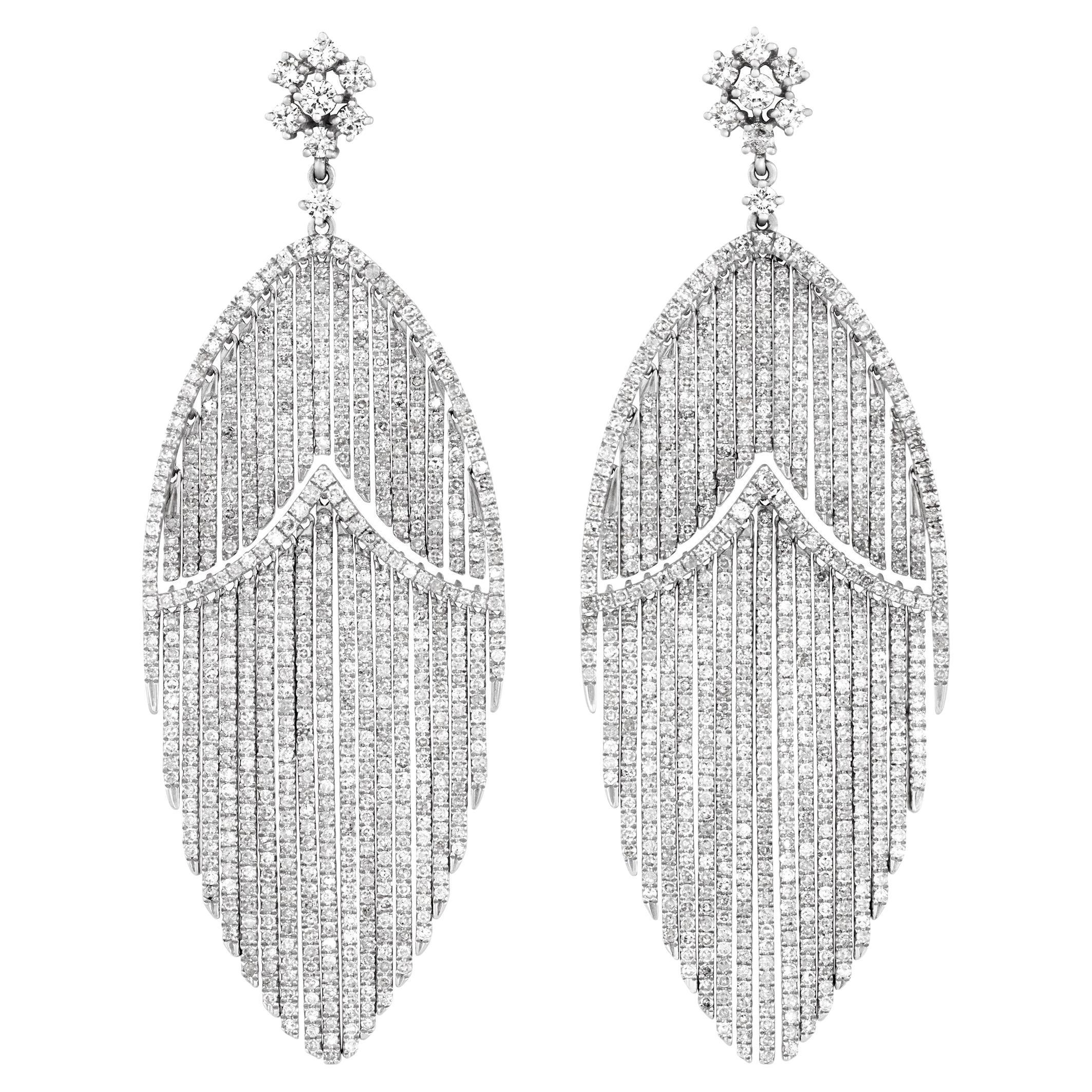 Diamond Earrings, 5.74 carats