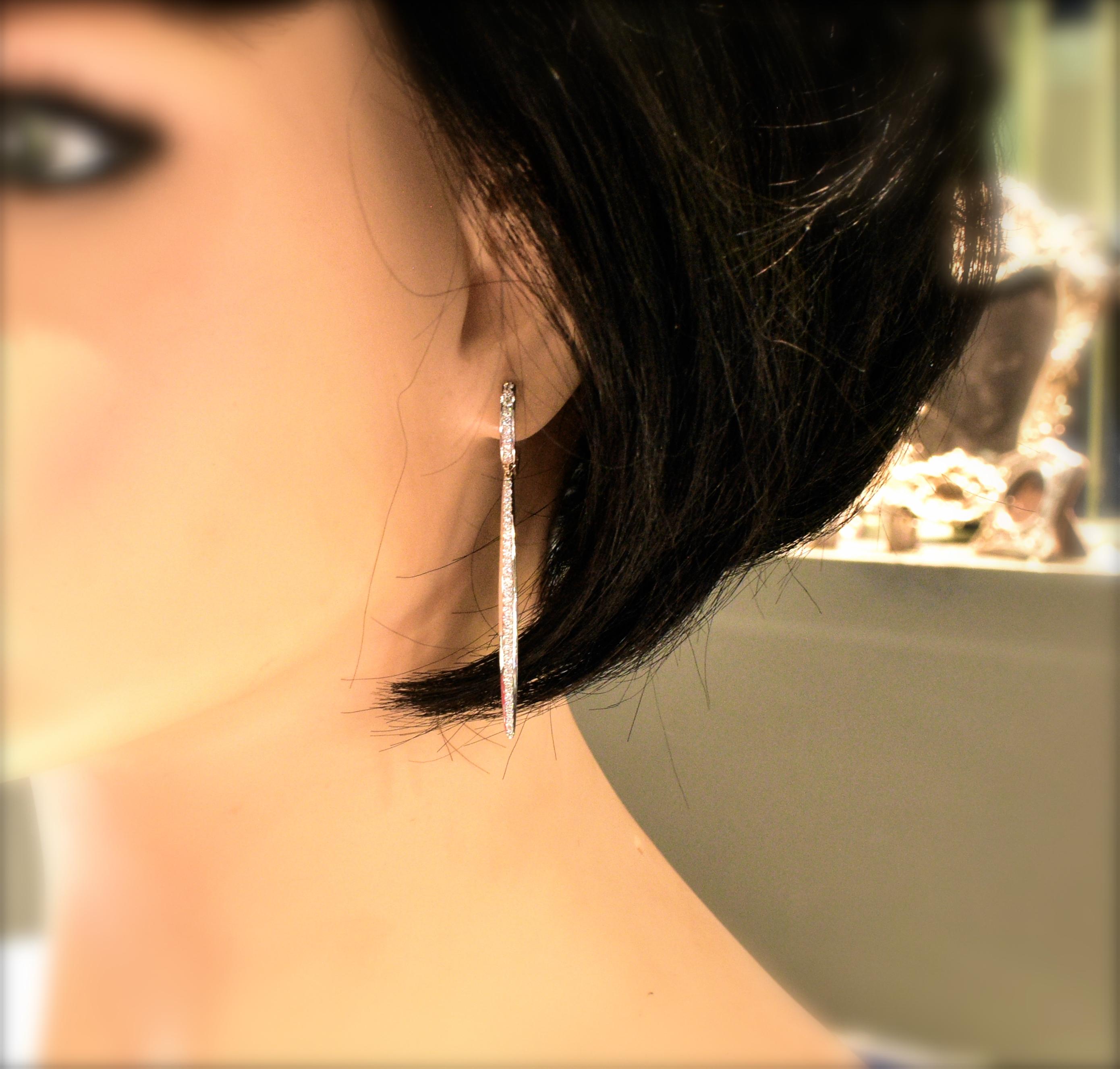 Modern Diamond Earrings, by Bunda.