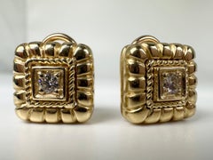 Diamond earrings stunning omega diamond earrings 18KT