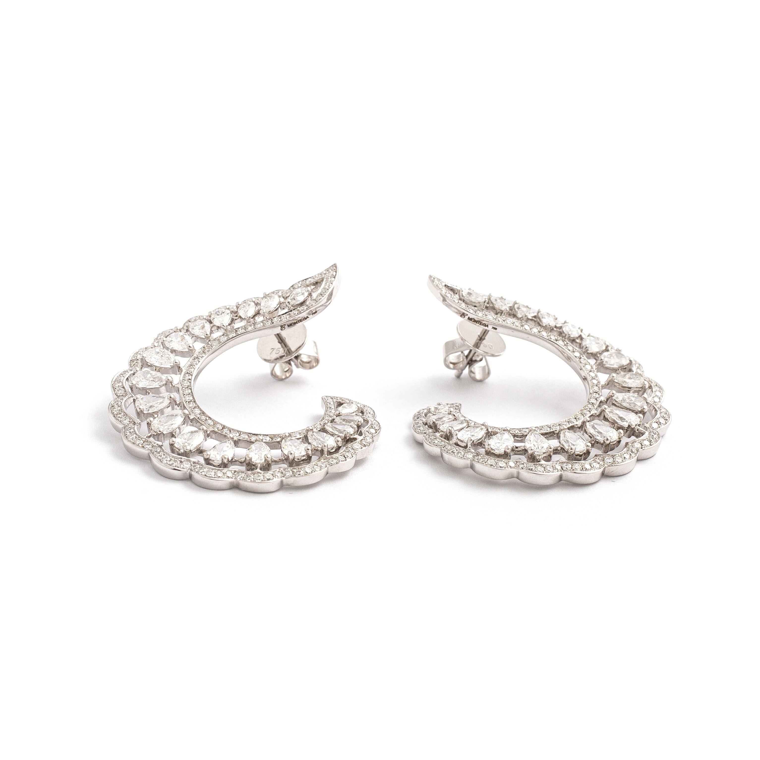 Contemporary Diamond Earrings For Sale