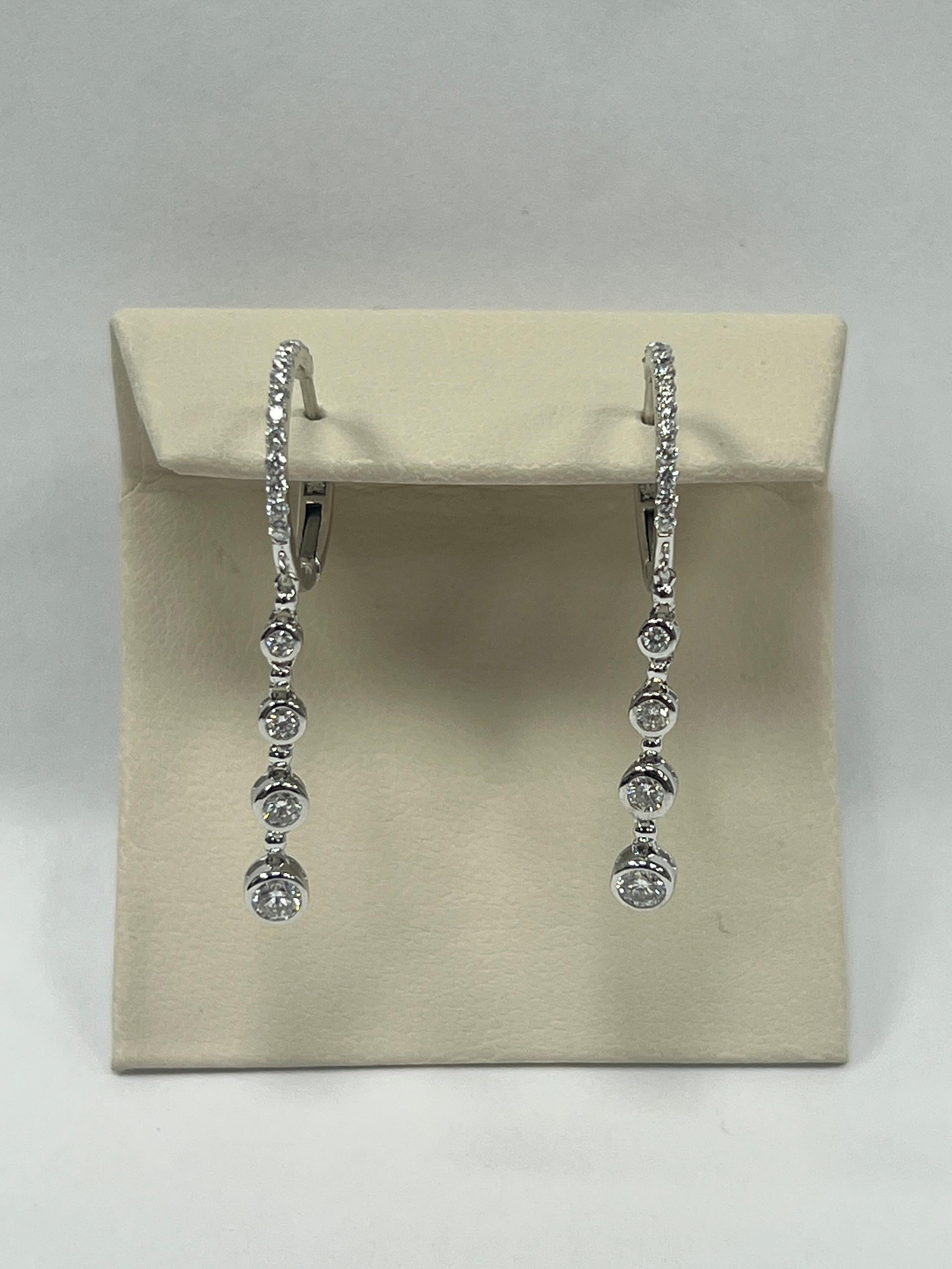 Brilliant Cut Diamond Earrings For Sale