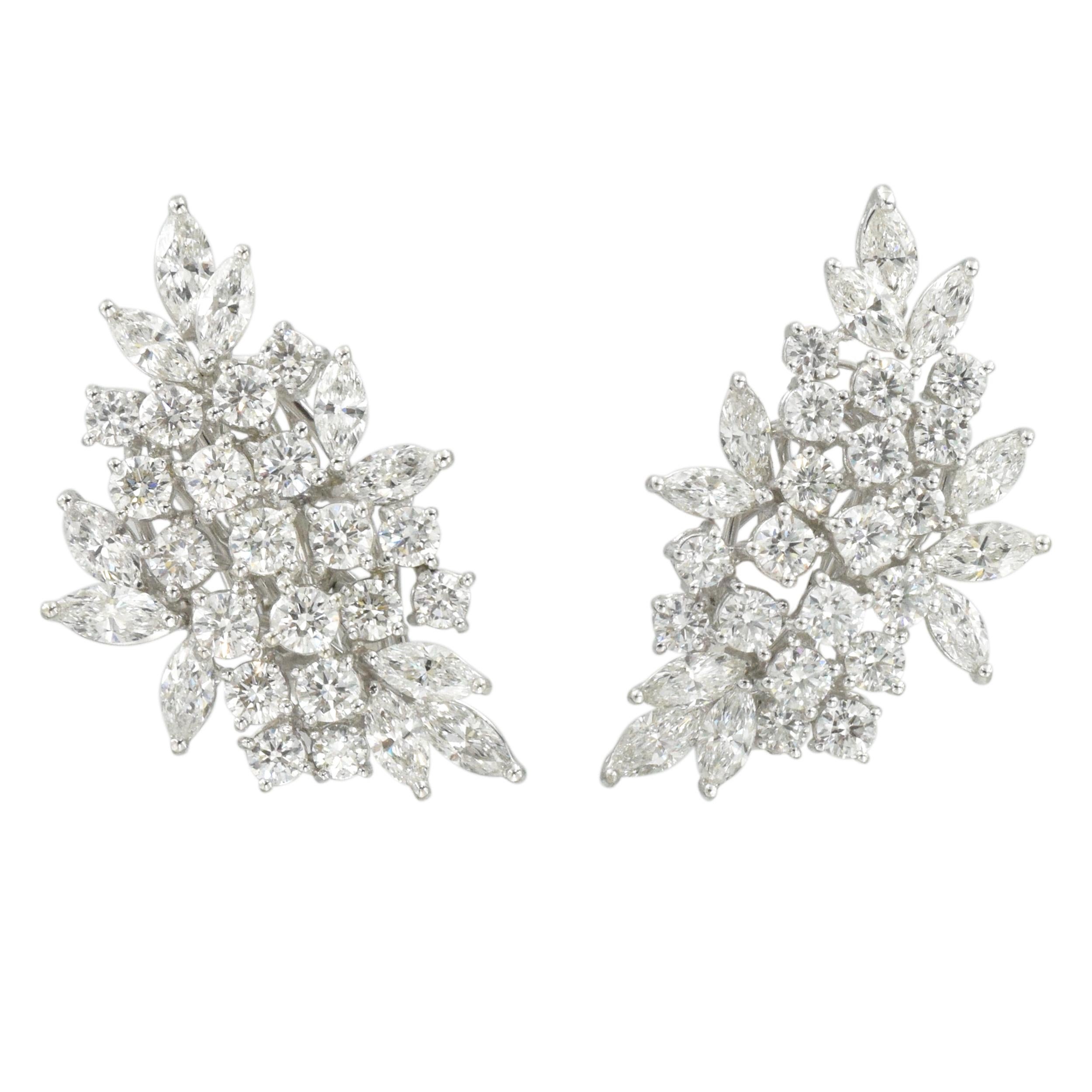 Marquise Cut Diamond Earrings