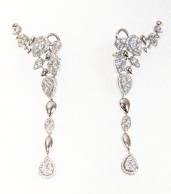 Diamond  Earrings in 18K White Gold