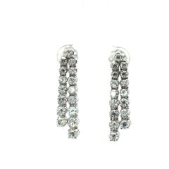 Diamond Earrings in 18K White Gold