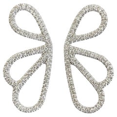 Diamond Earrings in 18k White Gold