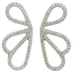 Boucles d'oreilles DIAMANT en or blanc 18k