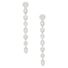 Orecchini con diamanti in oro bianco, 3,24 carati