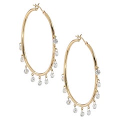 Pendientes de diamantes "Aros Jazz" de Willow Diamonds