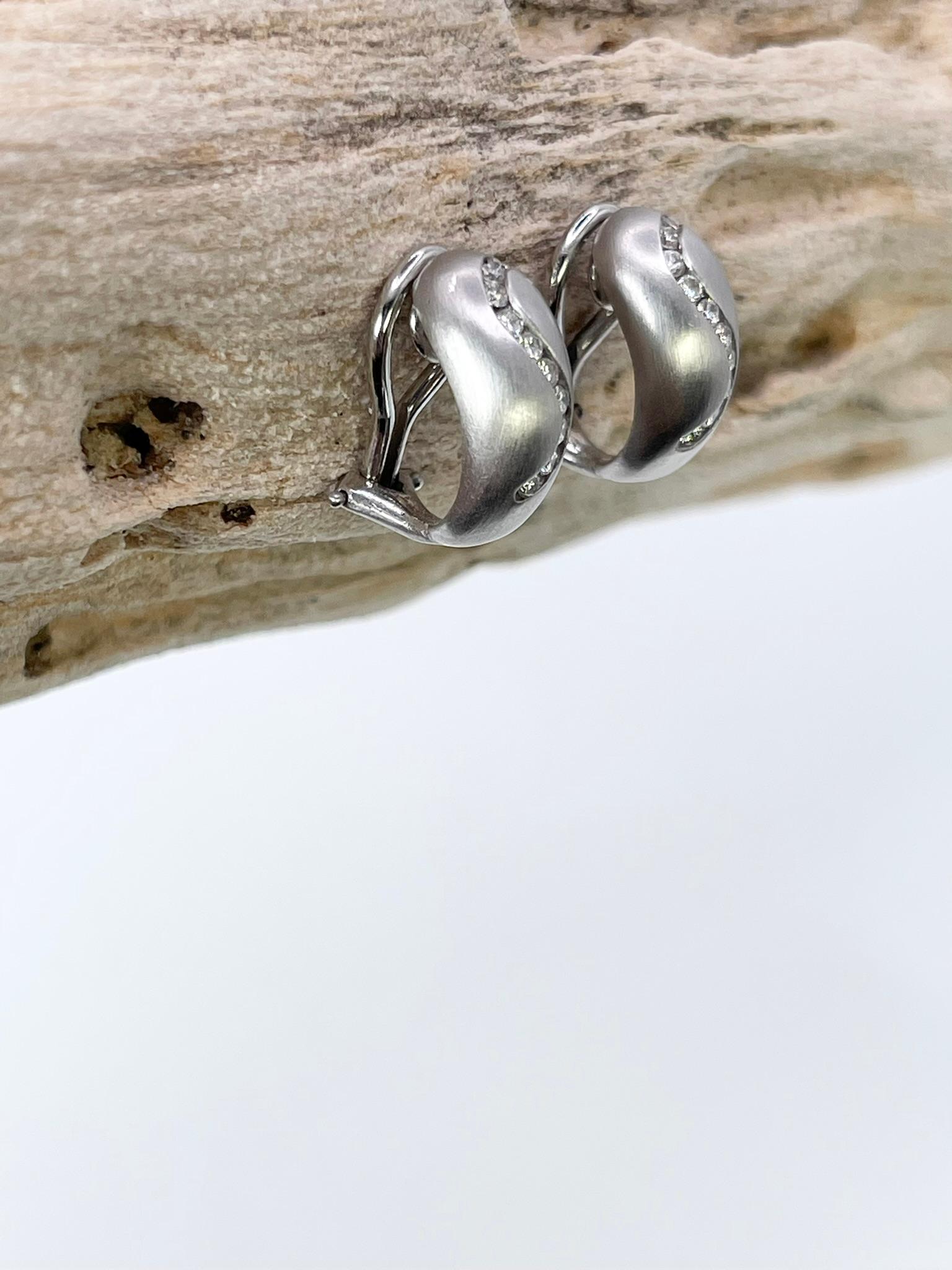 matte silver hoop earrings