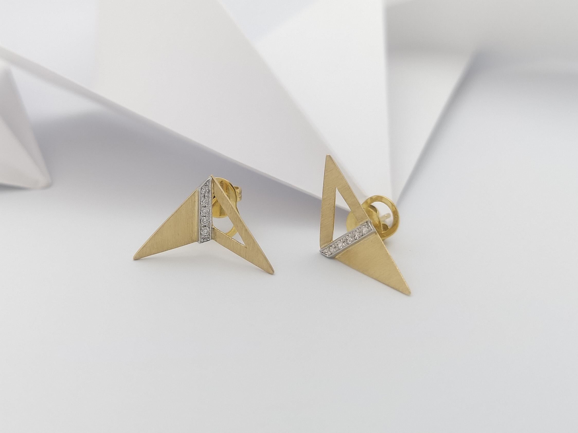 Diamant  Boucles d'oreilles en or 18 carats  Pour femmes en vente