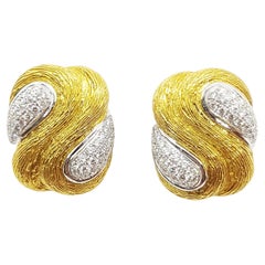 Diamant-Ohrringe in 18 Karat Gold gefasst