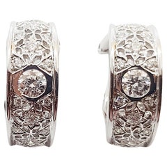 Diamond Earrings set in 18 Karat White Gold Settings