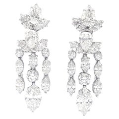 Diamond Earrings set in 18K White Gold Settings