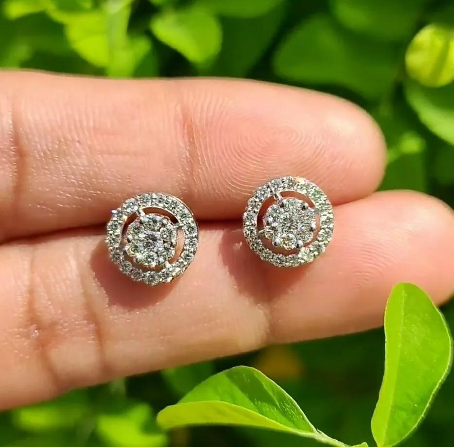 boucle d'oreille diamant solitaire