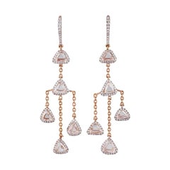 Diamond Earrings Studded in 18k Rose Gold