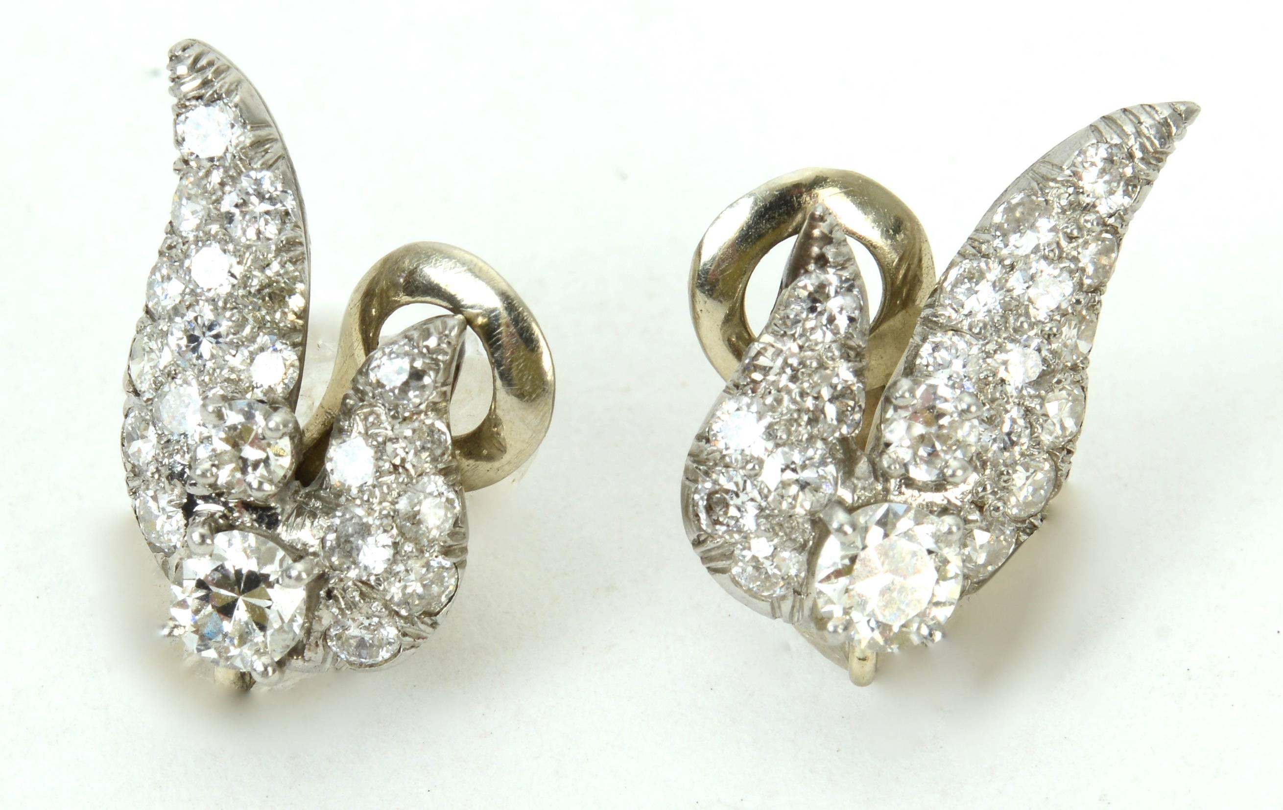 Diamond Earrings with Detachable Pearl and Diamond Drops by Charles Vaillant 2