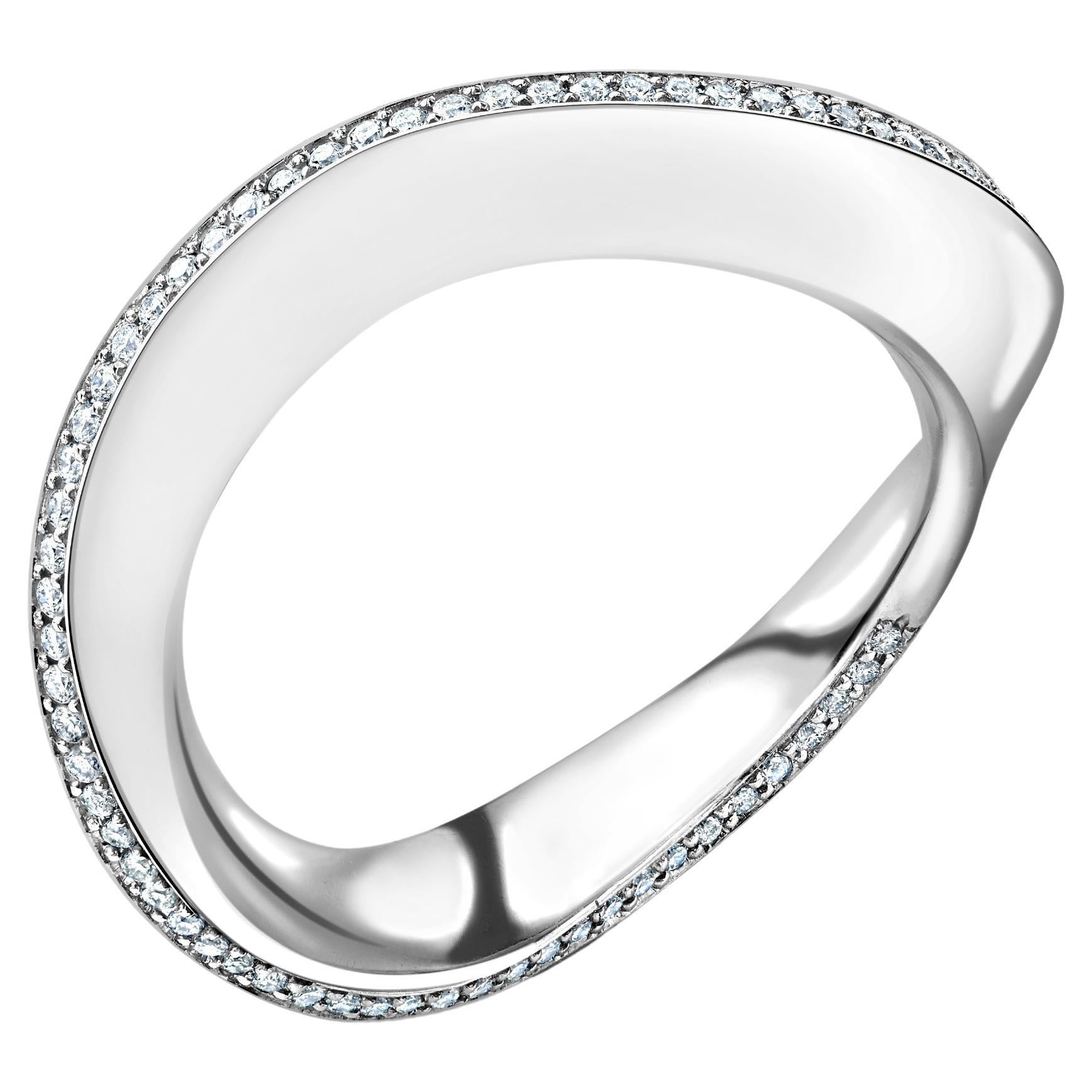 For Sale:  SCHIUMA RING White gold with a white diamond edge by Liv Luttrell