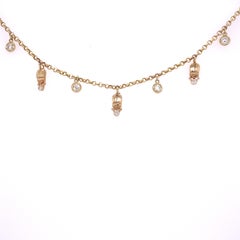 Diamond Egyptian Choker in 14 Karat Yellow Gold