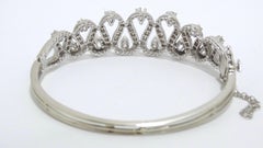 Diamond Embellished 1920's Art-Deco White 18k Gold Bracelet