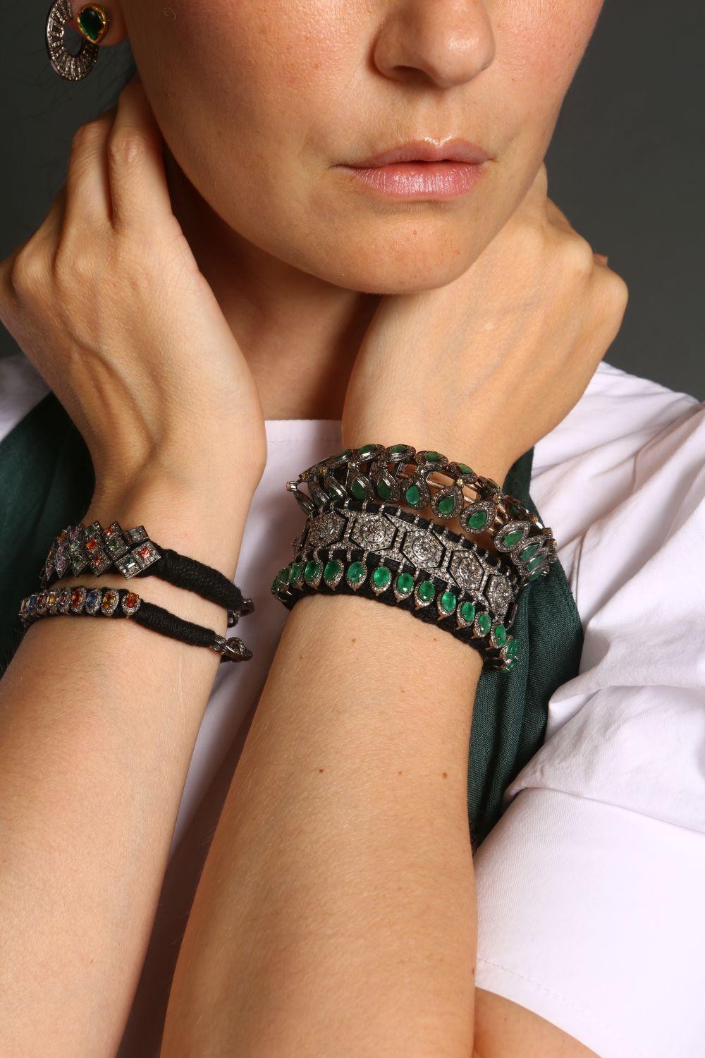 A truly stunning piece, so beautifully crafted and woven together.

Inspired by the ancient traditional ‘baju’ bracelet from the 9th century, this bracelet is re created with a more contemporary feel. It sits on the wrist in a concave fashion.

Set