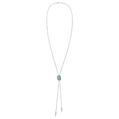 Diamant & Smaragd Kette Halskette aus 18k Gold