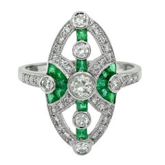 Diamond Emerald Cocktail Ring