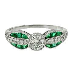 Diamond Emerald Cocktail Ring