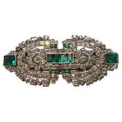 Diamond & Emerald Double Clip