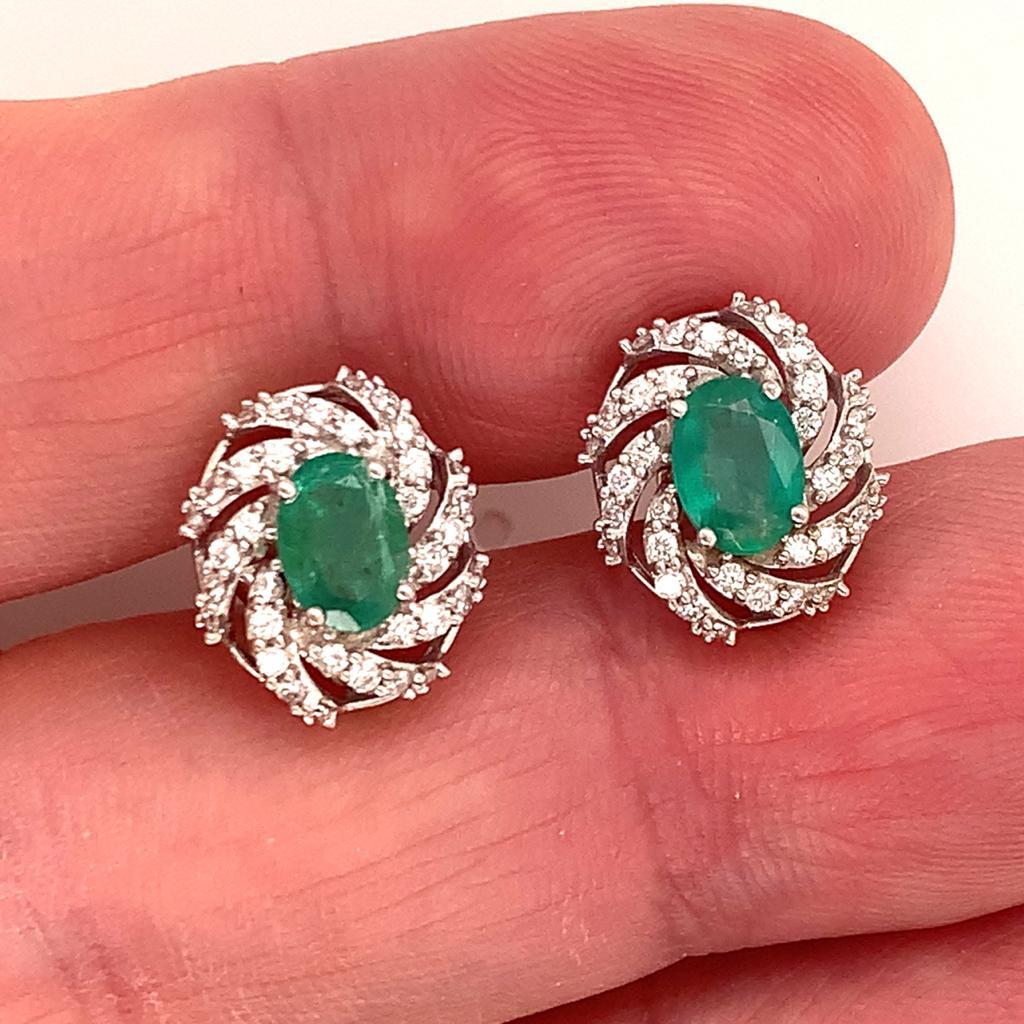 Natural Finely Faceted Quality Emerald Diamond Earrings 14k White Gold 2.17 TCW Certified $5,950 018695

This is one of Kind Unique Custom Made Glamorous Piece of Jewelry!

Nothing says, “I Love you” more than Diamonds and Pearls!

This item has