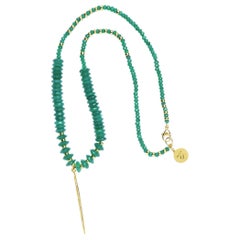 Diamond Emerald Green Love Necklace