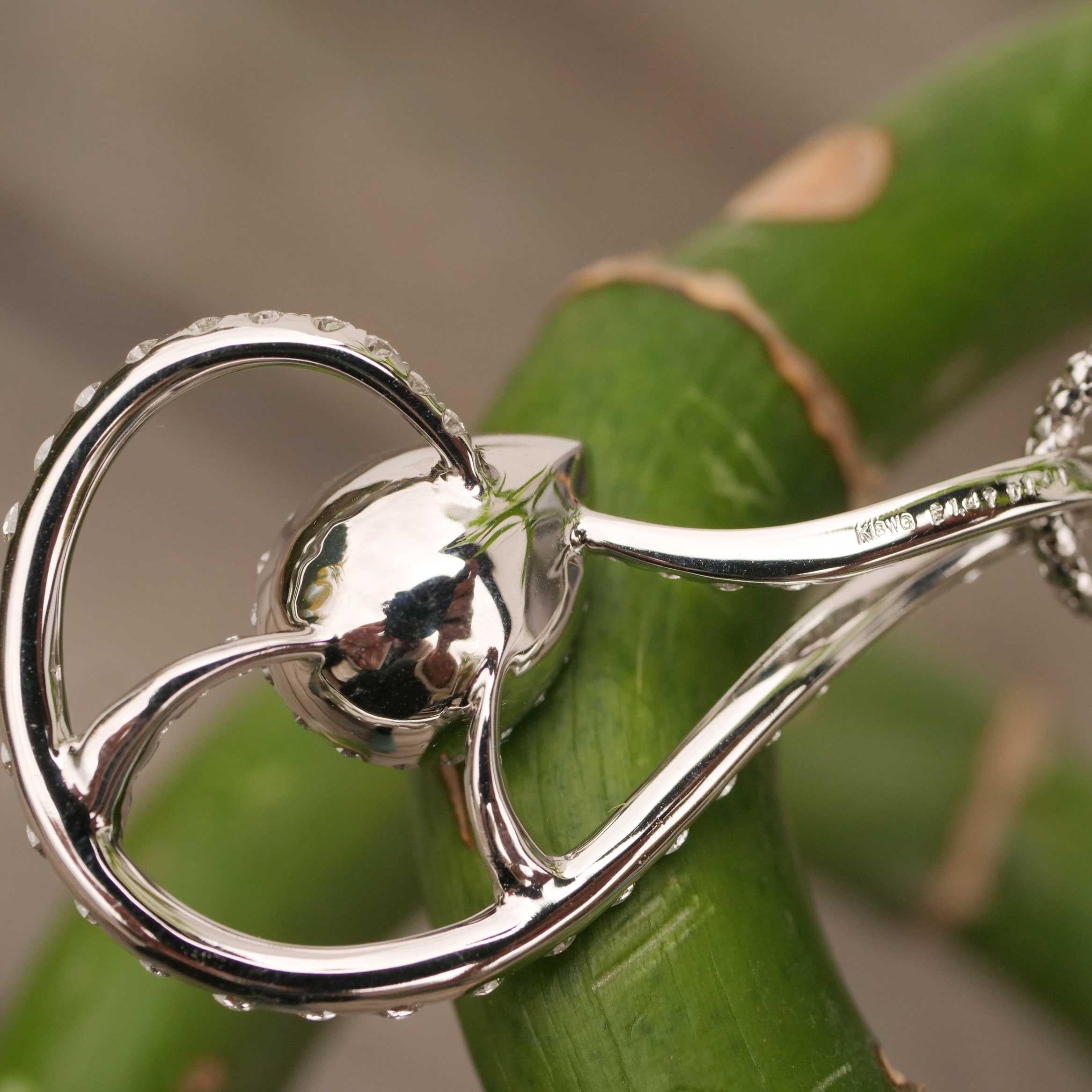 Collana con diamanti e smeraldi 18 kt Greene & Greene, colore verde smeraldo brillante in vendita 2