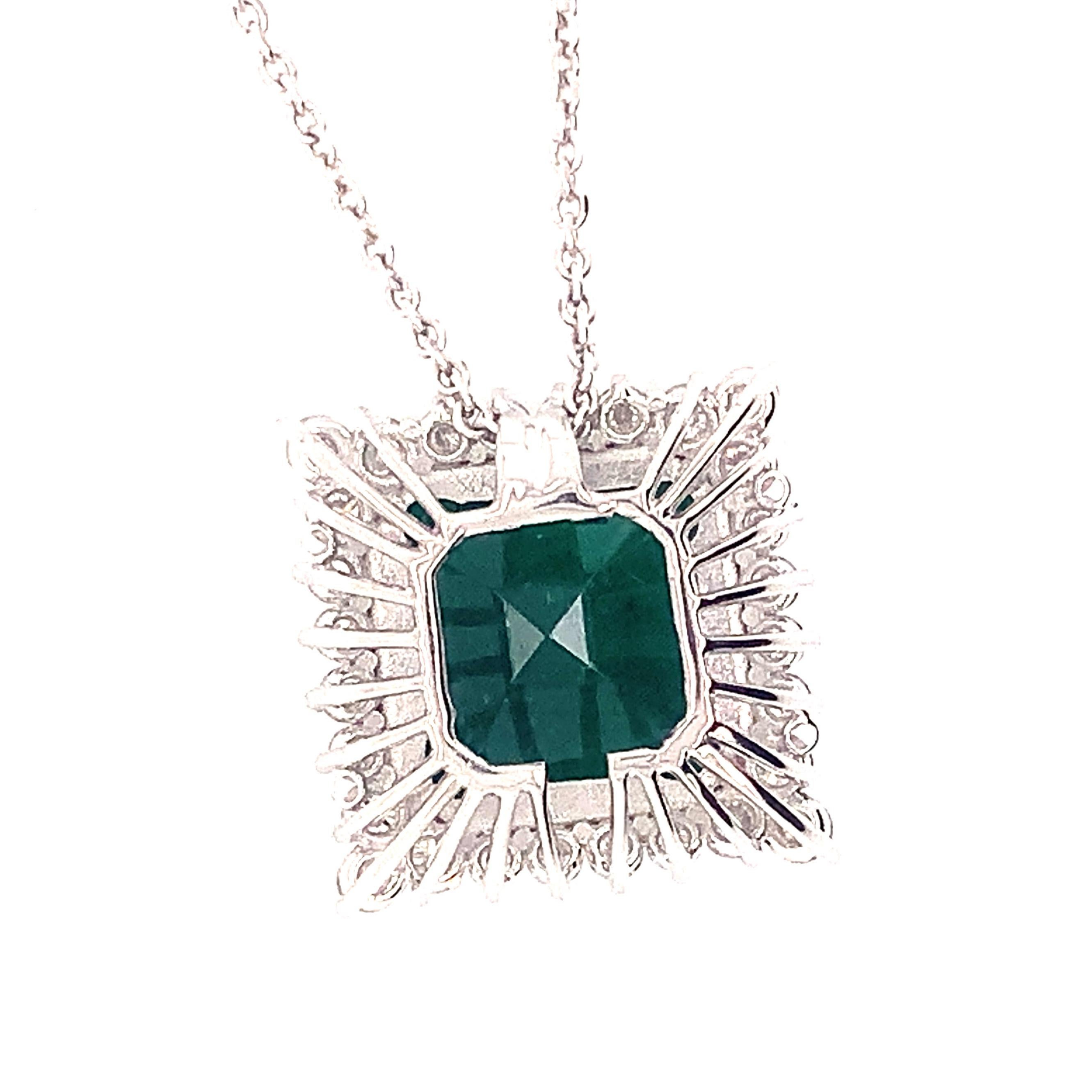 platinum emerald necklace