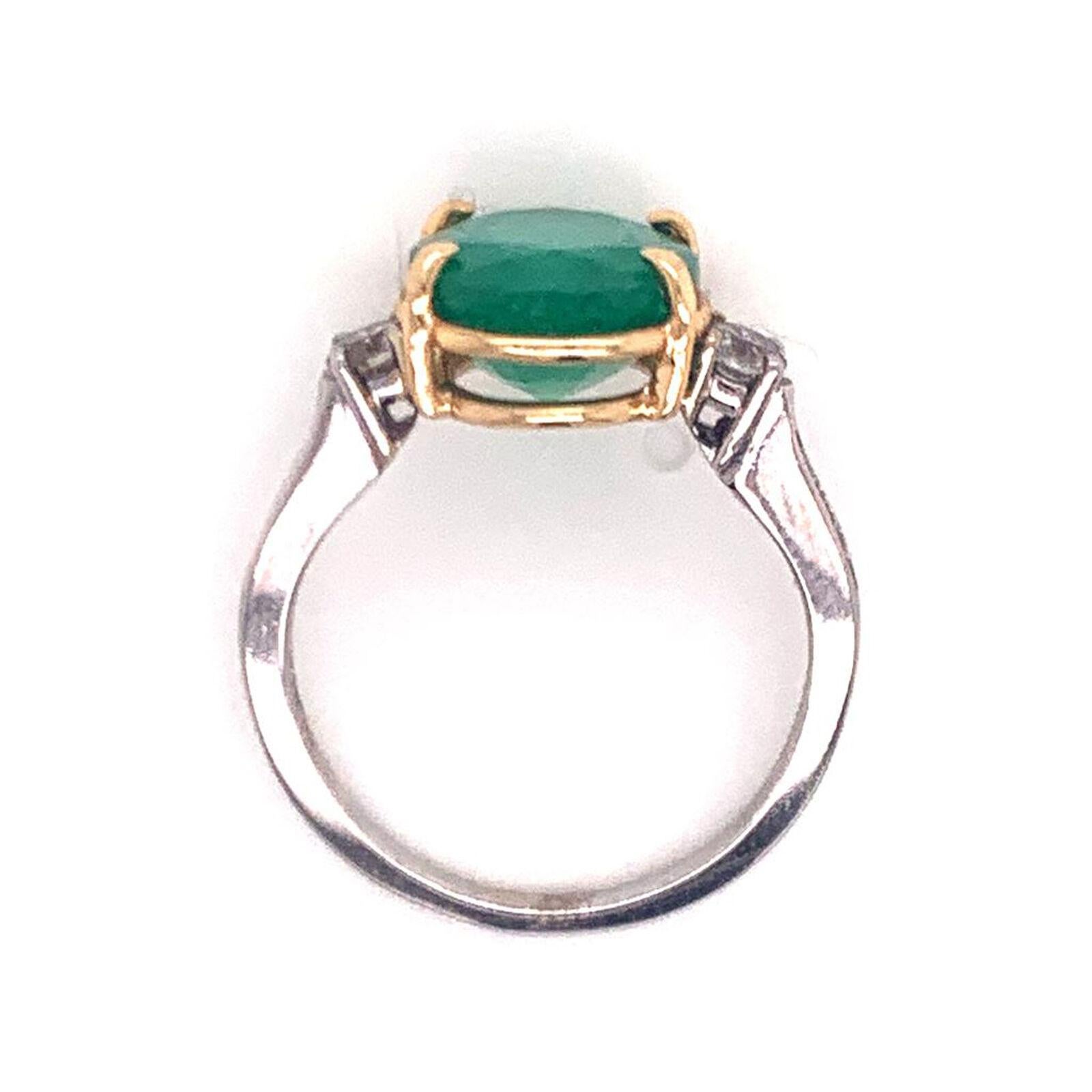 Oval Cut Diamond Emerald Ring 14k Gold 6.65 TCW Women Certified