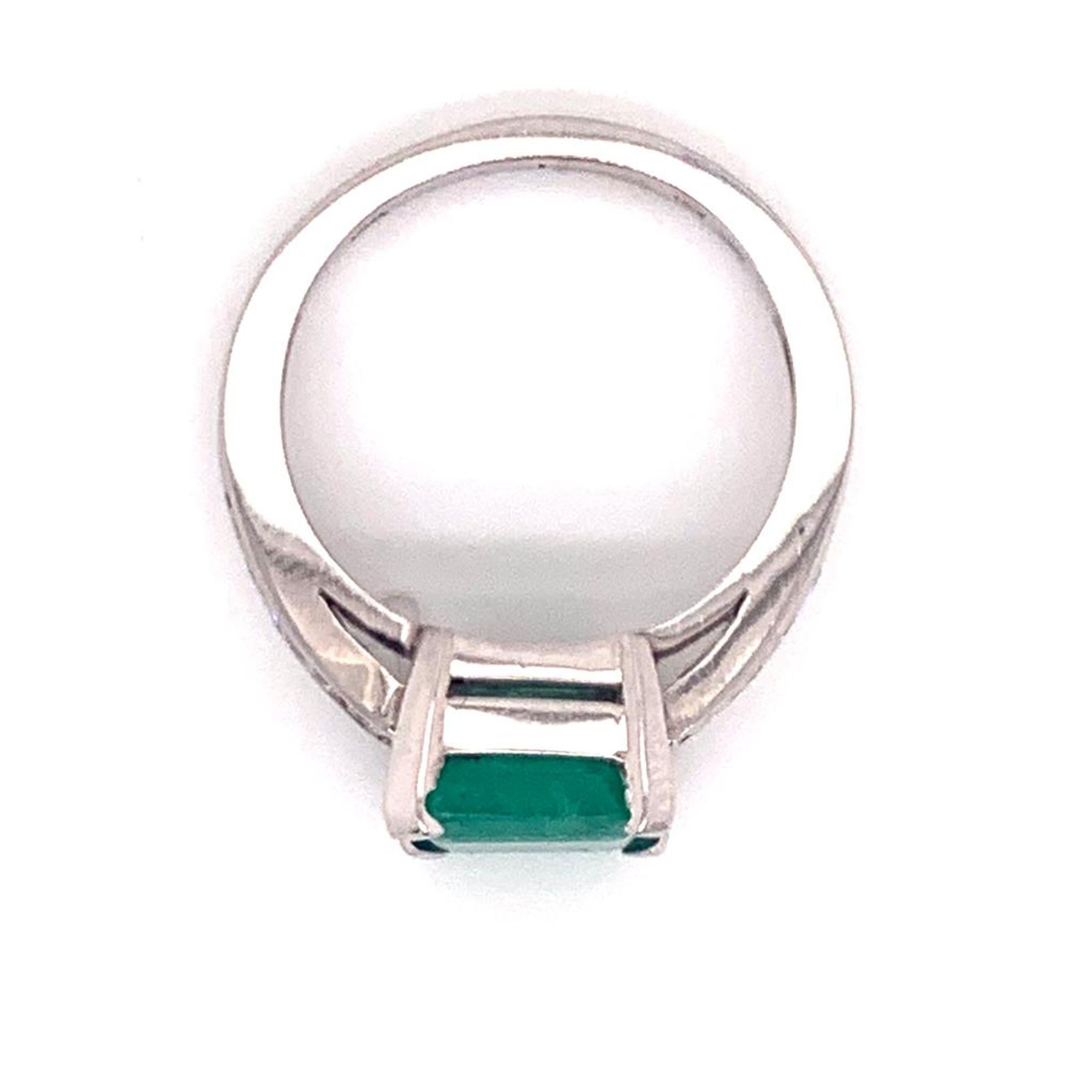 Diamant-Smaragdring 14 Karat Gold 2,55 TCarat Damen zertifiziert im Angebot 1